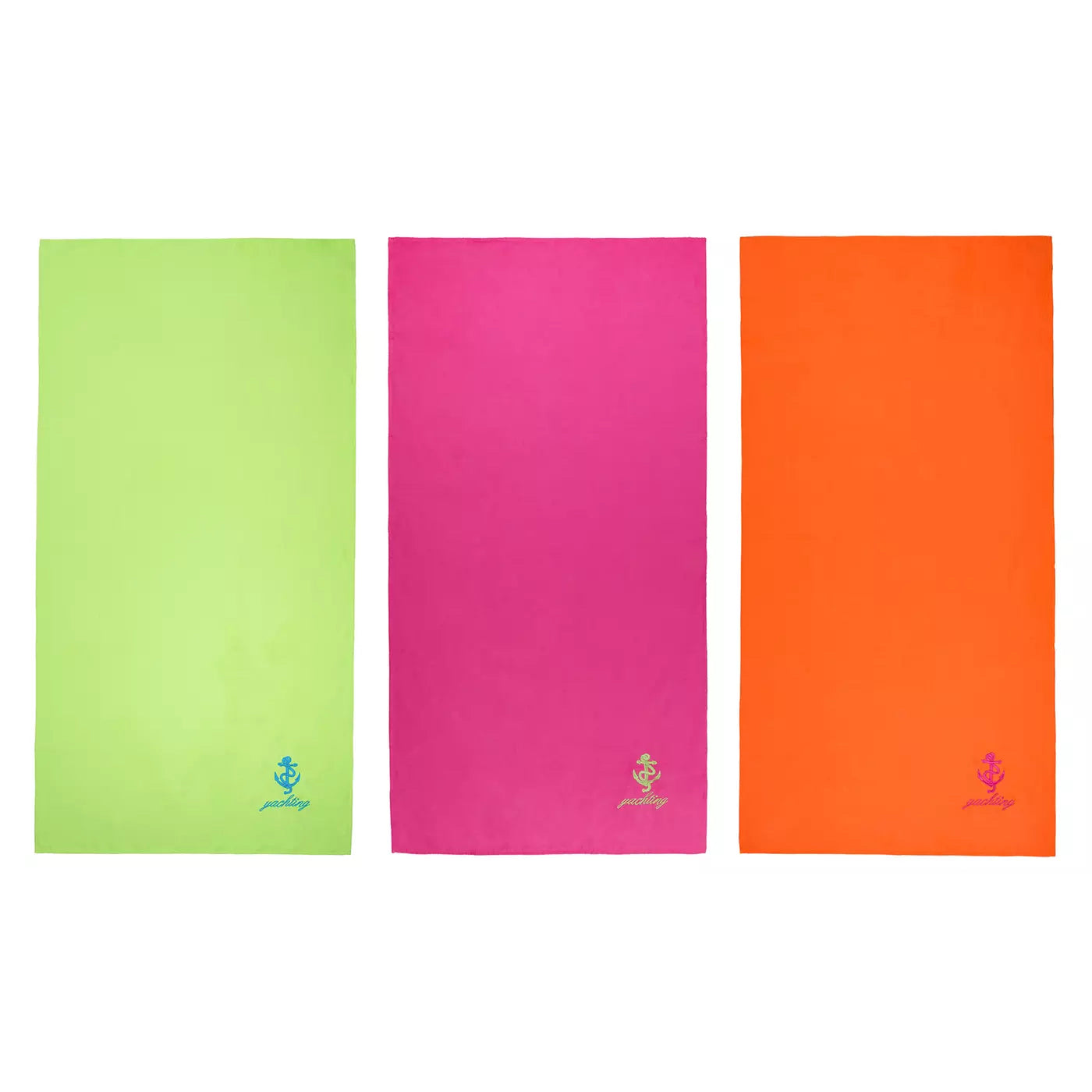 Solid Color Microfiber Beach Towel with Embroidery - New Honduras