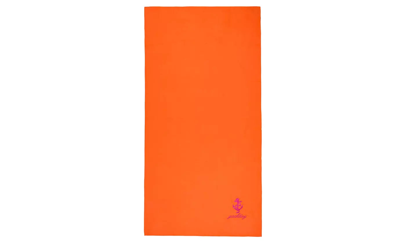 Solid Color Microfiber Beach Towel with Embroidery - New Honduras