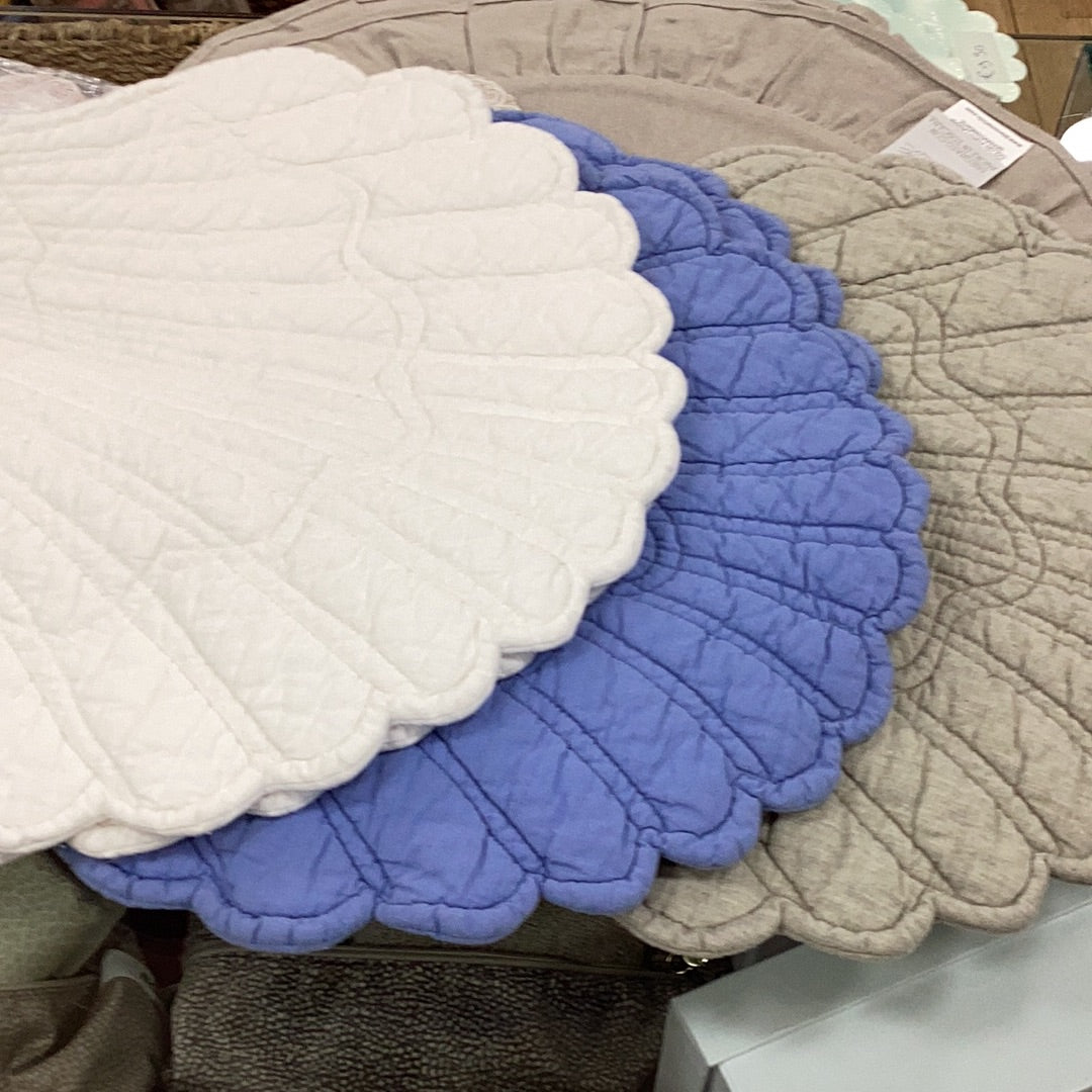 American Quilted Placemat BLANC MARICLO' - Shell