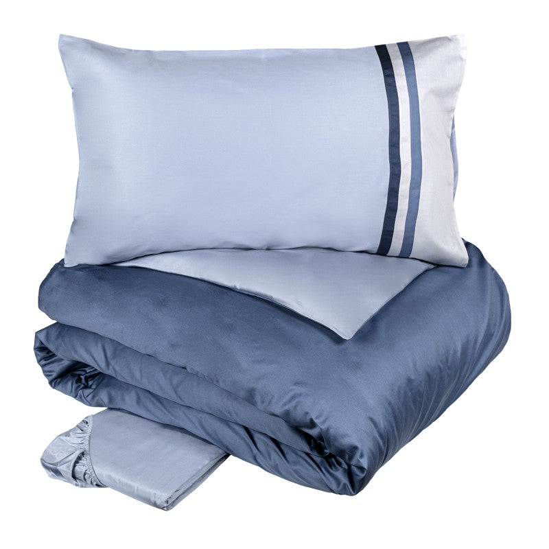 FAZZINI Satin Double Duvet Cover Set - Kubric 60