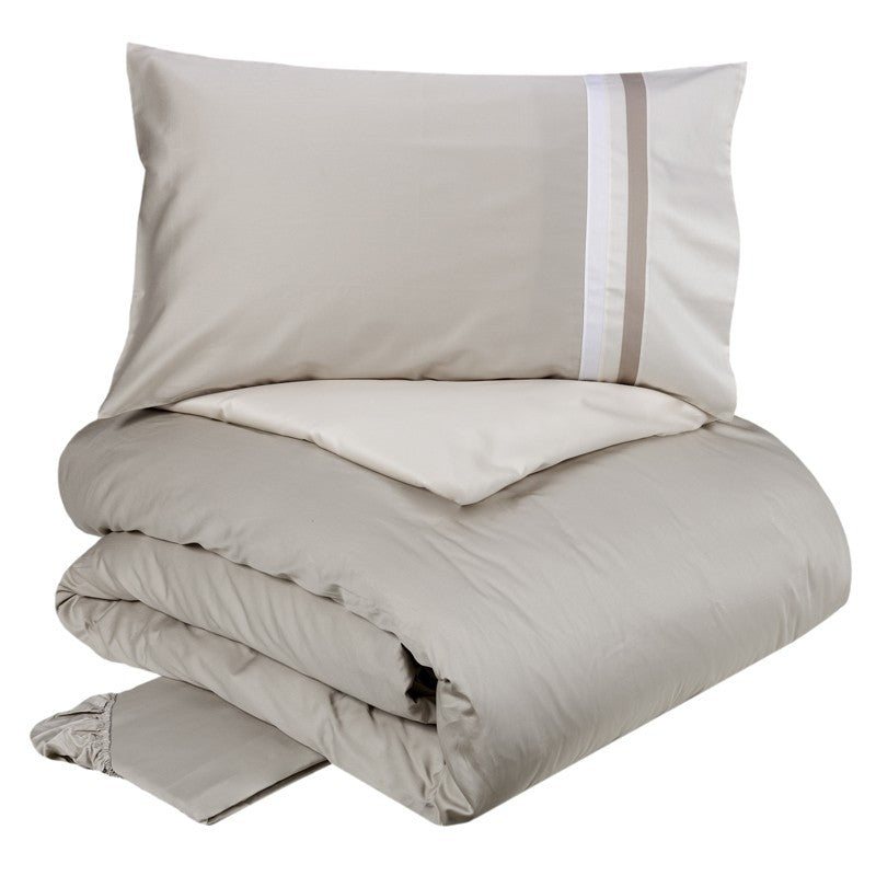 FAZZINI Satin Double Duvet Cover Set - Kubric 60