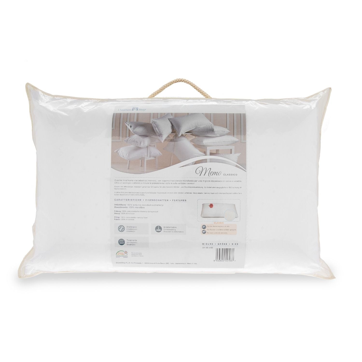 Guanciale in Memory DAUNENSTEP - Memo Classico