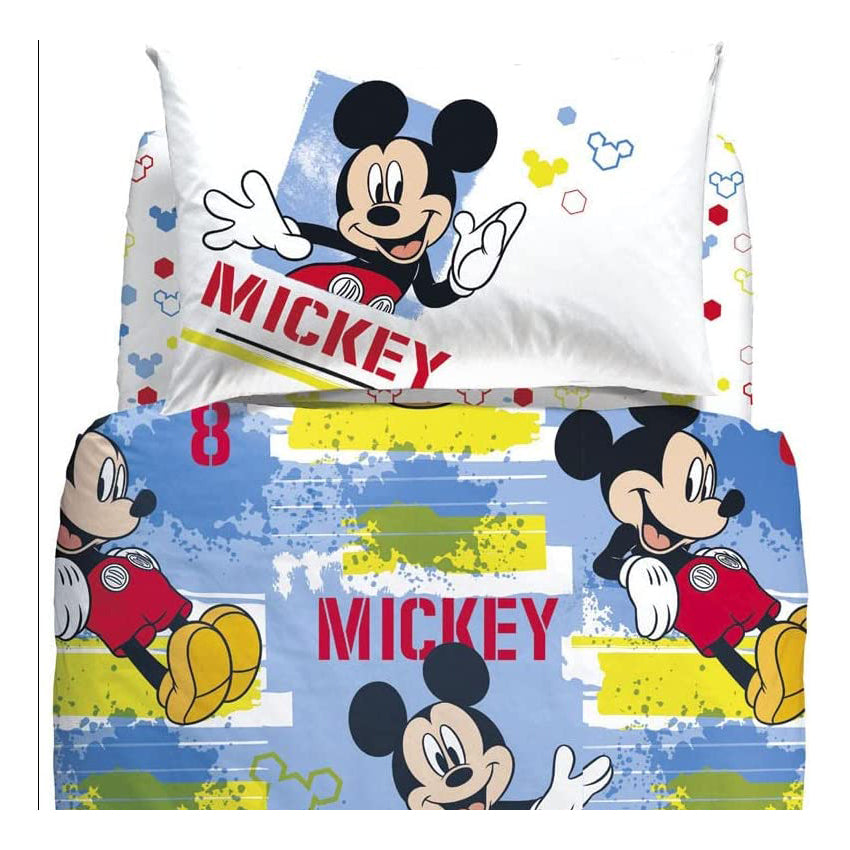 Completo Copripiumino Singolo in Cotone CALEFFI - Mickey Avventura