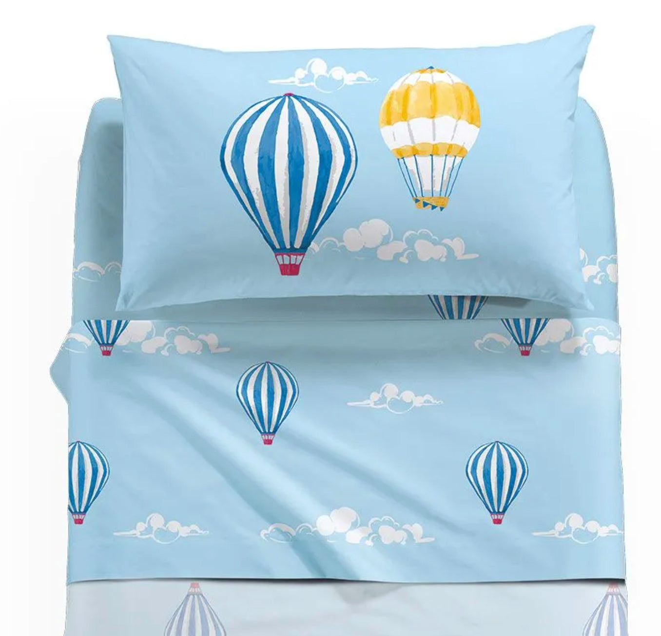 CALEFFI Cotton Sheet Set - Hot Air Balloons 