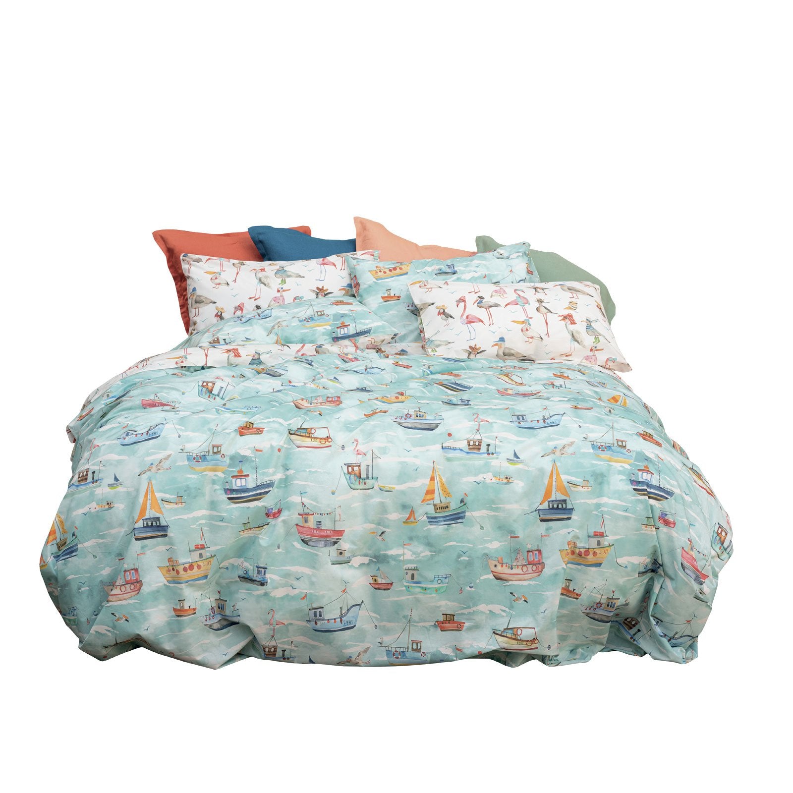 Cotton Percale Duvet Cover Set TESSITURA TOSCANA - Paranza