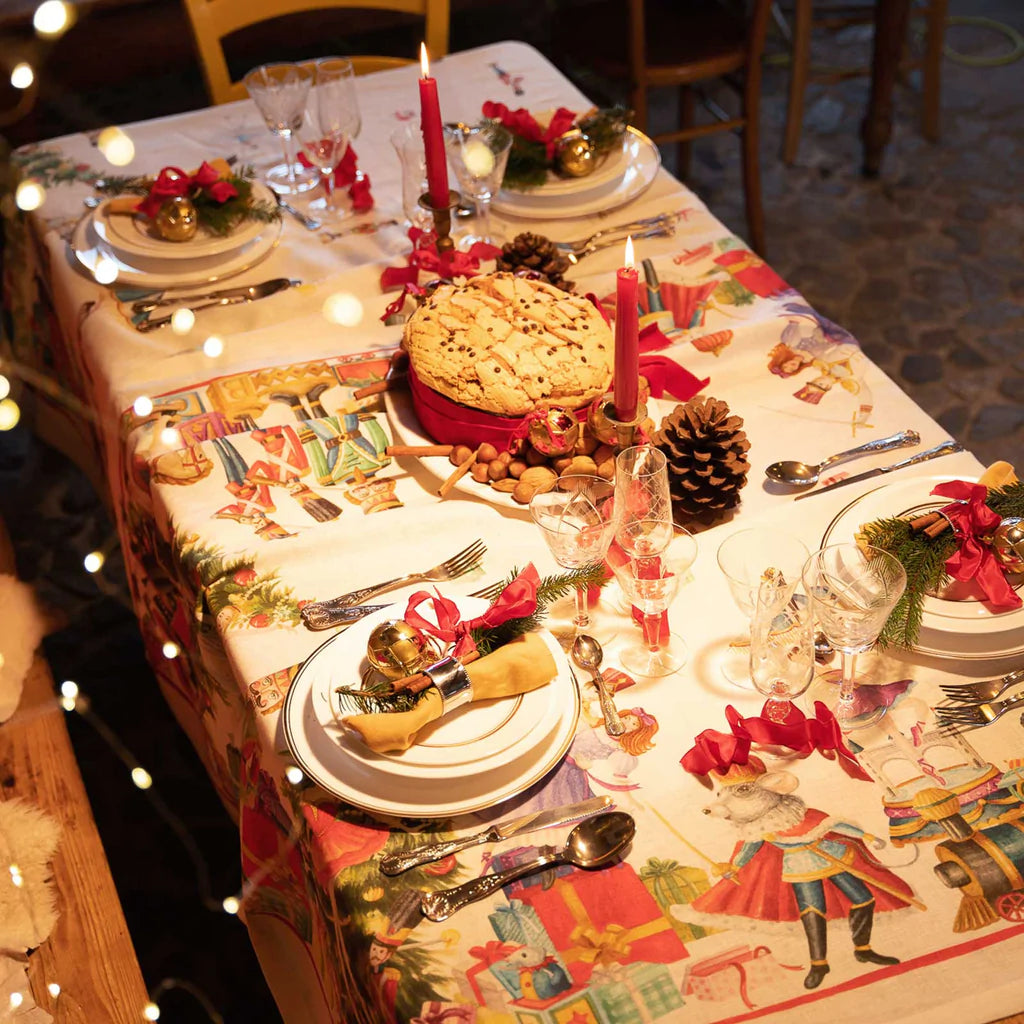 Pure Linen Tablecloth TUSCAN WEAVING - Nutcracker 