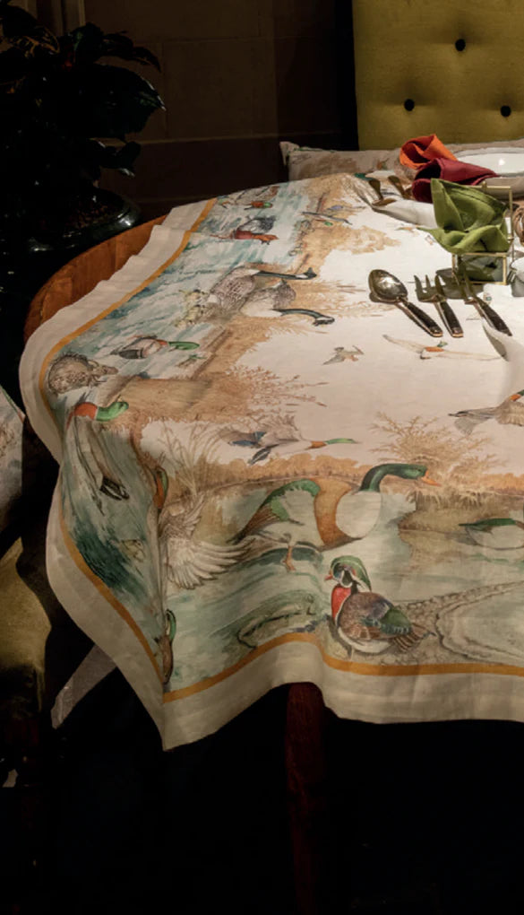 Pure linen tablecloth TUSCAN WEAVING - Laguna