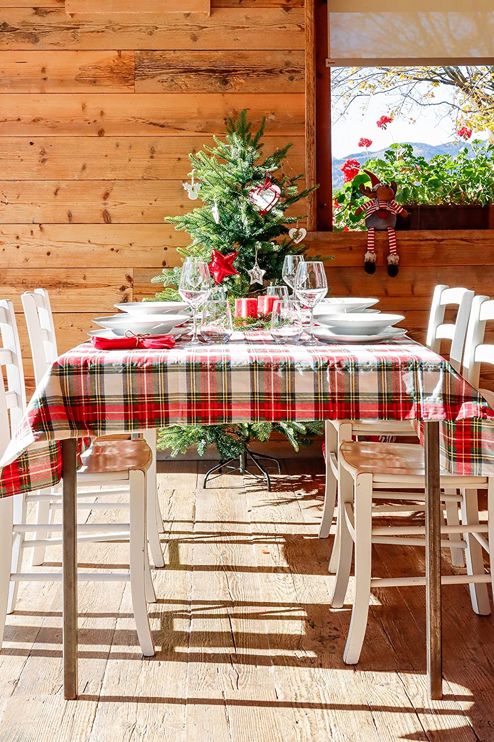 Scottish Tartan Tablecloth with Lurex - Natalina
