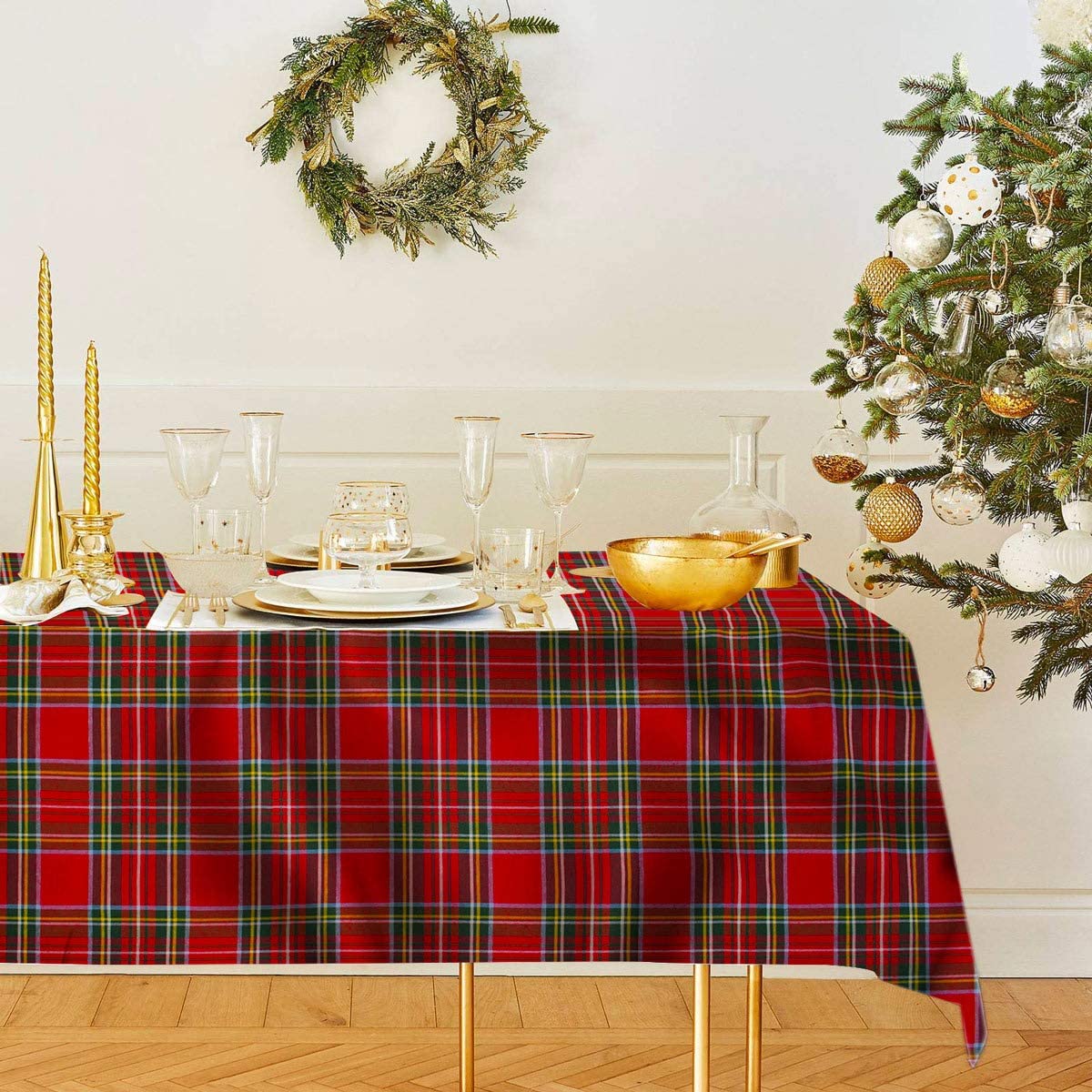 Scottish Tartan Tablecloth with Lurex - Natalina